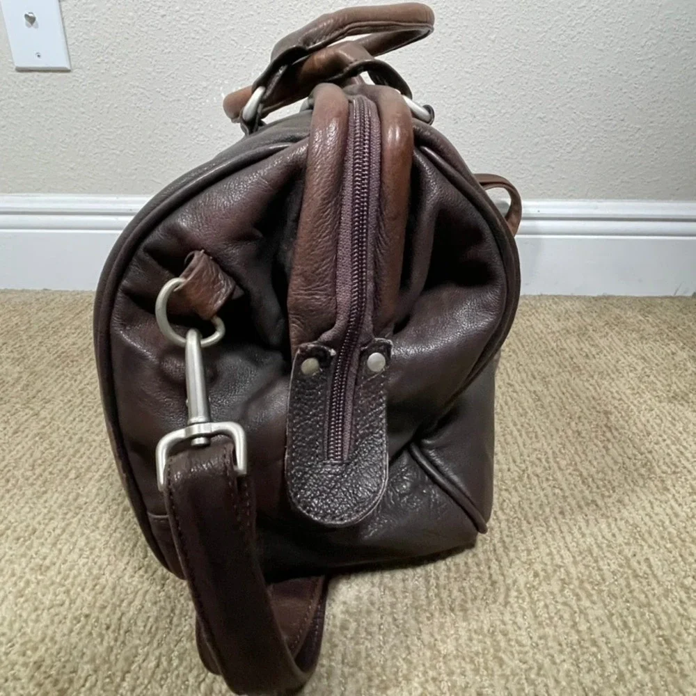 Canyon Outback Duffle Bag Mens Large Brown Leather Weekender Uniter 100M
